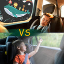 2 Pcs Car Window Shade, Car Side Window Sunshade, Double-Layer Mesh Protect Your Children Family Members from Sun Burn, UV Ray, Heat (Shark)