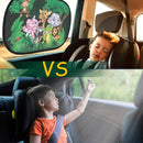 2 PCS Car Window Shade, Car Side Window Sunshade, Double-Layer Mesh Protect your Children Family Members from Sun Burn, UV Ray, Heat (Animals)