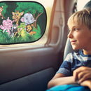 2 PCS Car Window Shade, Car Side Window Sunshade, Double-Layer Mesh Protect your Children Family Members from Sun Burn, UV Ray, Heat (Animals)