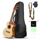 23 Inch Spruce Top Walnut Cutaway Concert Ukulele with Ukulele Kit