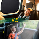 2 PCS Car Window Shade, Car Side Window Sunshade, Double-Layer Mesh Protect Your Children Family Members from Sun Burn, UV Ray, Heat (Black)