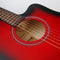 41 Inch Mahogany Spruce Top Red Cutaway Acoustic Guitar