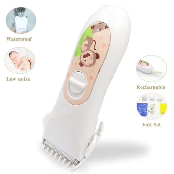 Baby Electric Hair Clipper USB Rechargeable Powerful Waterproof Hair Trimmers Clipper for Adult Child Baby Low Noise Hair Cutter